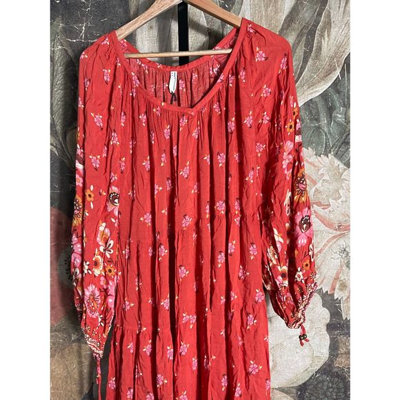 Spell Red Floral Maxi Dress - Picture 5 of 8
